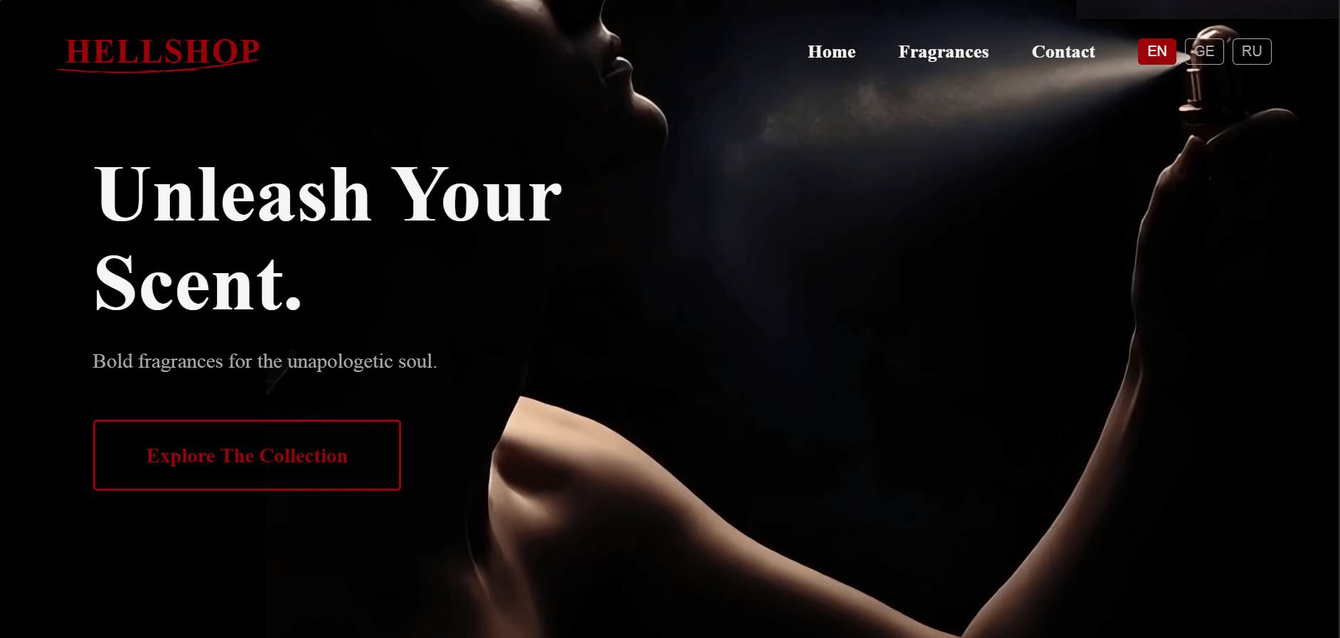 HellShop პროდუქტის გვერდის სქრინშოტი